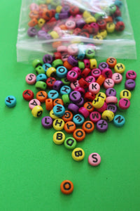 Black on Bright Letter Beads - Jewelry Kit Add-On